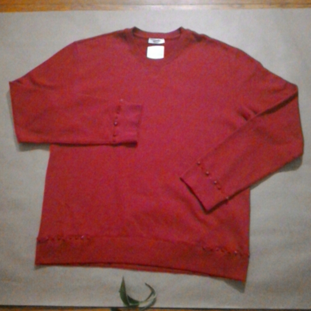 Valentino Rockstud Embellished Red Sweatshirt - Picture 3 of 9